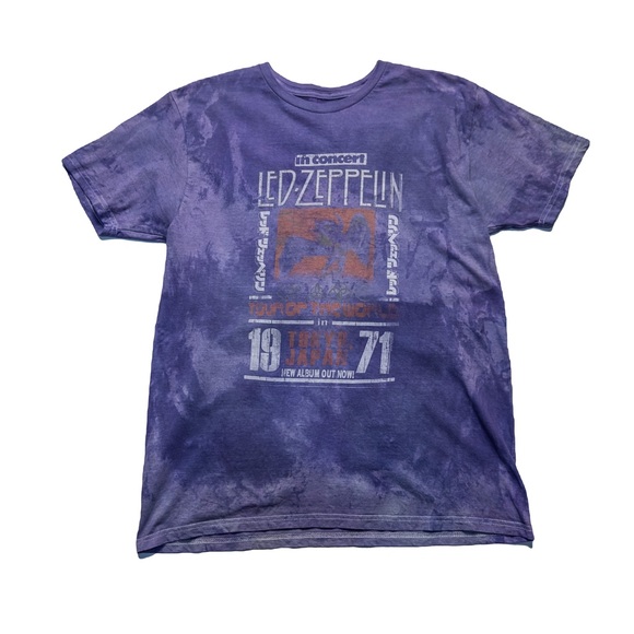 Led Zeppelin Solid Tie Dye Band Tee - Picture 1 of 4